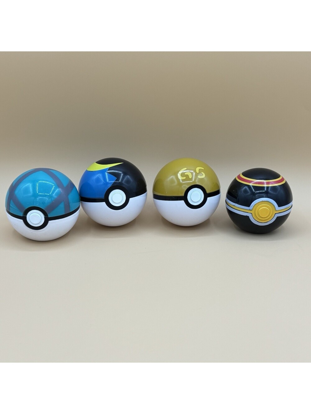 Pokemon Poke Ball Lot of 4 Balls Only Net Ball Luxury Ball GS Moon Ball